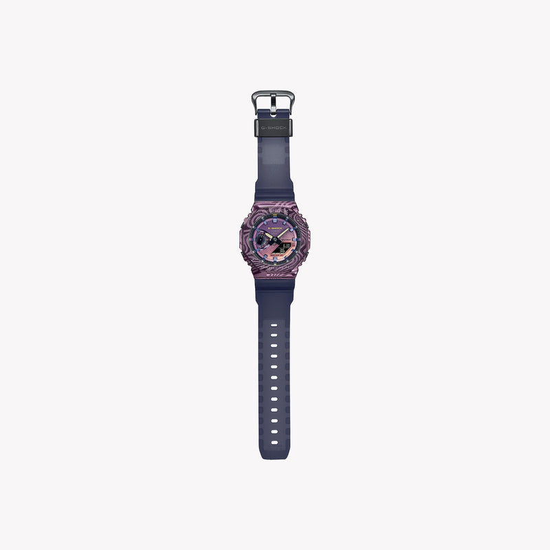 Casio Men's Pink Resin & Stainless Steel Watch, Black Band | Gm-2100mwg-1aer by i-watch