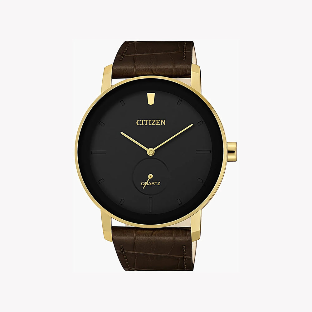 Citizen Men's Gold Watch, Brown Leather | Be9182-06e by i-watch