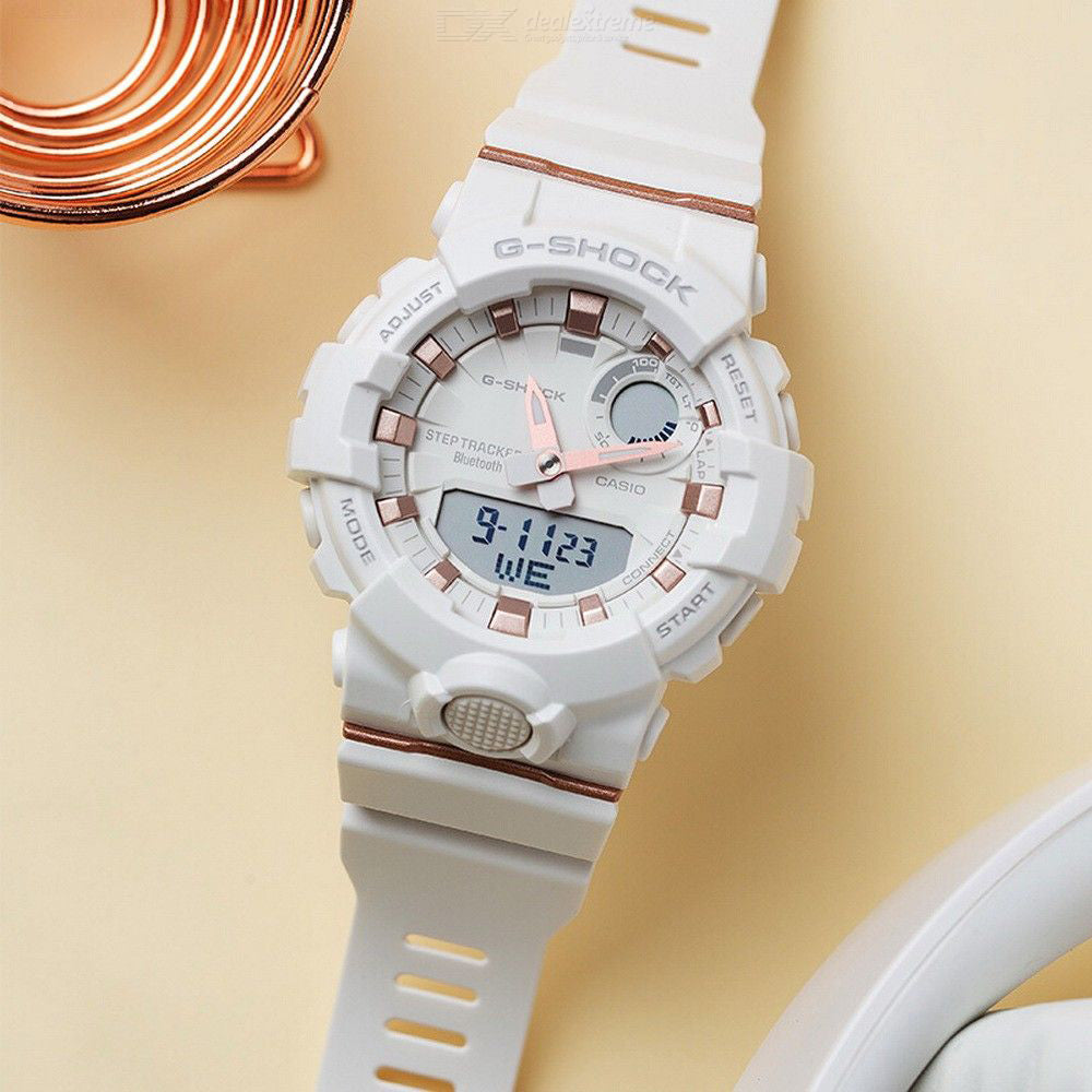 CASIO G-SHOCK GMA-B800-7ADR SPORTY ELEGANCE - COMPACT WHITE WOMEN'S WATCH with Digital Dial and Advanced Fitness Features