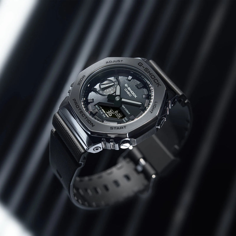 Casio G-Shock Gm-2100bb-1adr Oak - Sporty Elegance In Black by i-watch