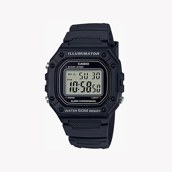Casio Men's Resin Digital Watch, Black | W-218h-1avdf by i-watch