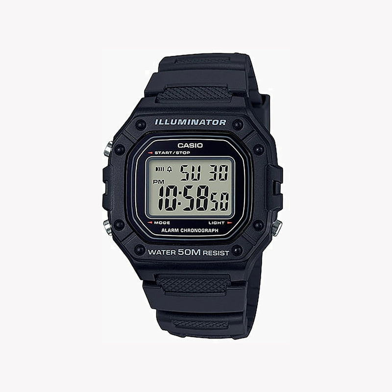 Casio Men's Resin Digital Watch, Black | W-218h-1avdf by i-watch