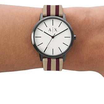 A|X Armani Exchange Men's Fabric Watch, Silver Case | Ax2759 by i-watch