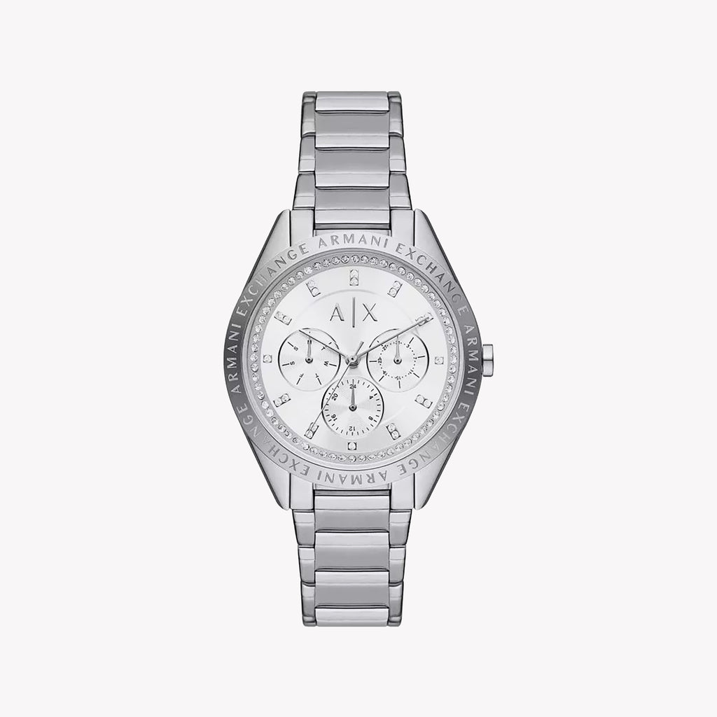 ARMBAND CHIC - ARMANI EXCHANGE AX7142SET WOMEN'S SLEEK SILVER WATCH WITH WATER RESISTANCE