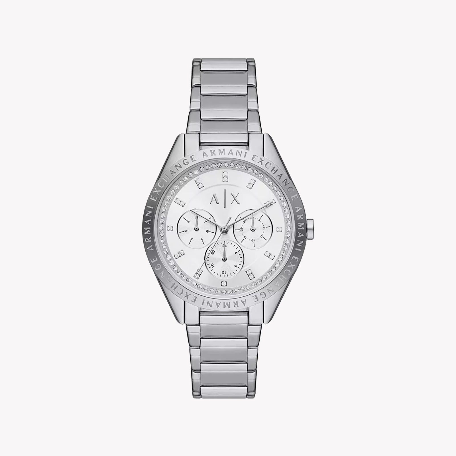 ARMBAND CHIC - ARMANI EXCHANGE AX7142SET WOMEN'S SLEEK SILVER WATCH WITH WATER RESISTANCE