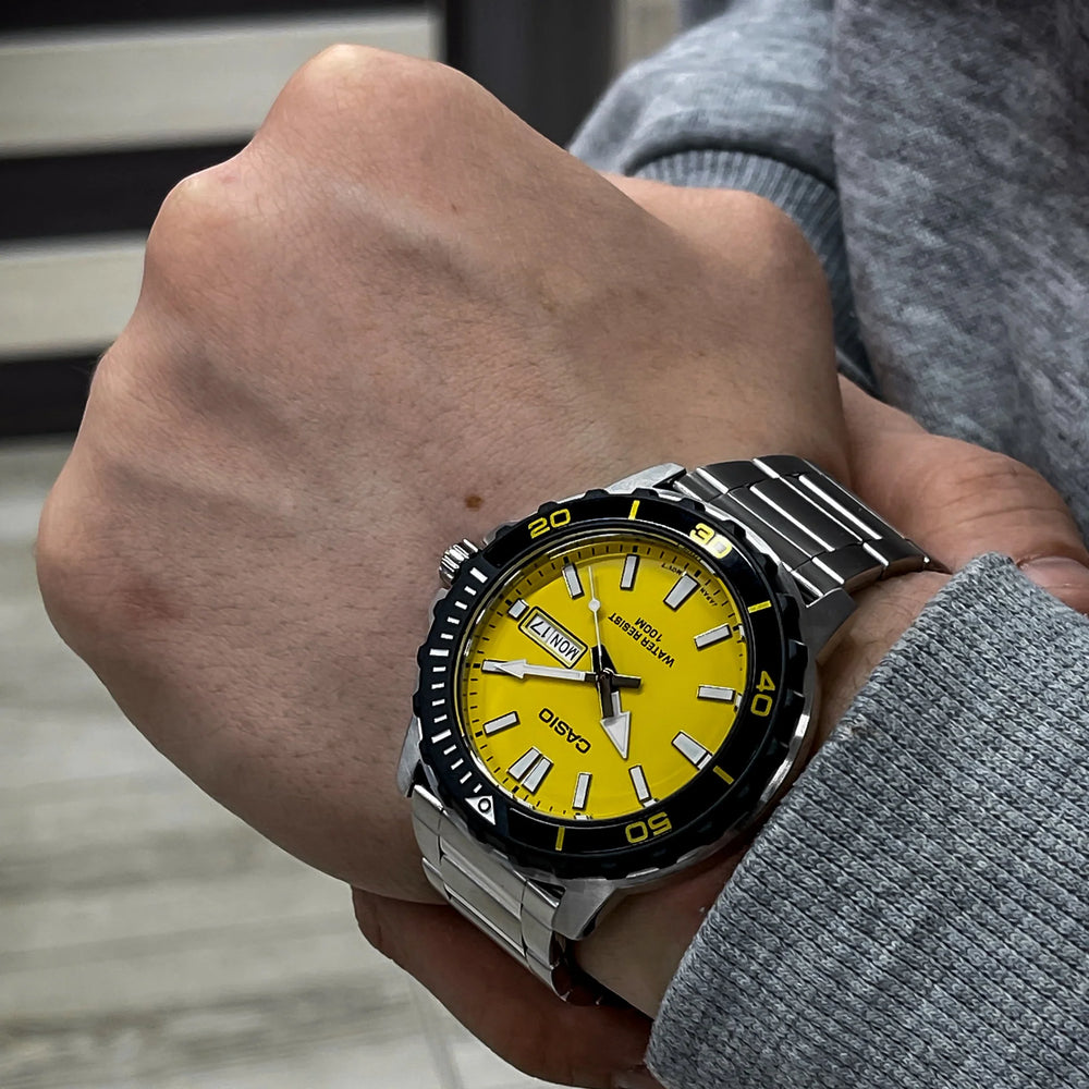 Mtd Men's Silver & Silver Gold Stainless Steel Watch | Mtd-125d-9avdf by i-watch