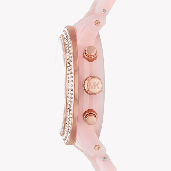 Michael Kors Women's Pink Rubber Watch, White Dial | Mk7424 by i-watch