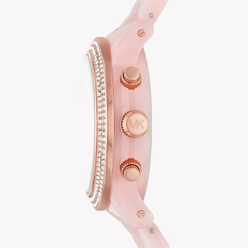 Michael Kors Women's Pink Rubber Watch, White Dial | Mk7424 by i-watch