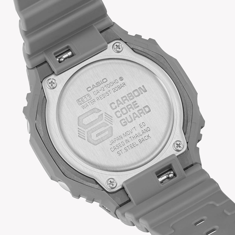 Casio Men's Grey Carbon & Resin Watch, White Dial | Ga-2100hd-8aer by i-watch