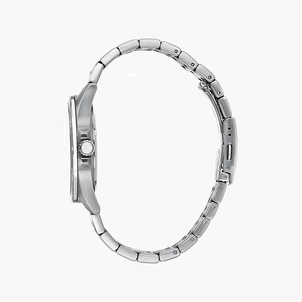 CITIZEN BI5050-54E - STYLISHLY ROBUST MEN'S WATCH WITH BLACK DIAL & SILVER BAND-i-Watch-2