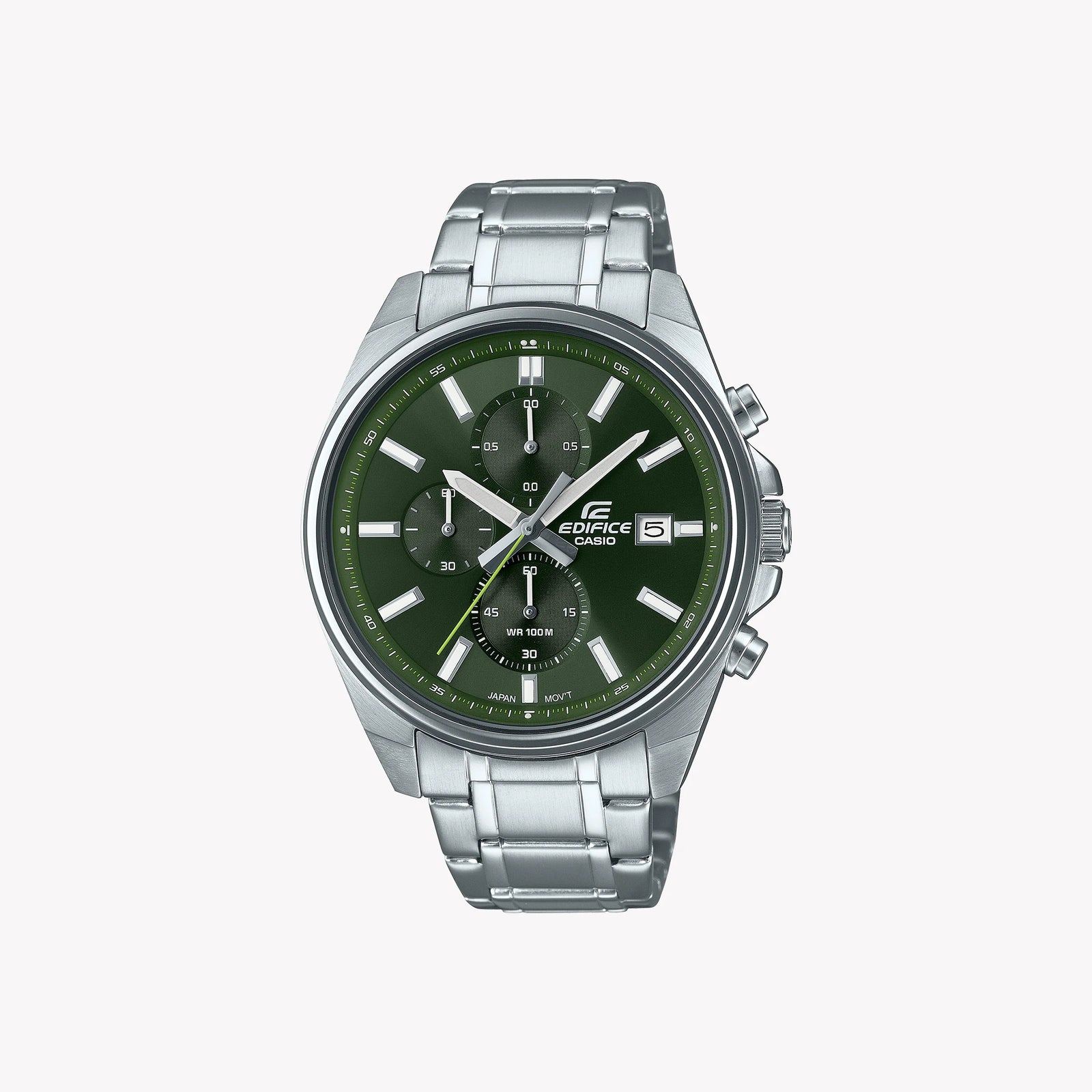 Casio Men's Silver Watch, Green Dial | Efv-610d-3cvu by i-watch