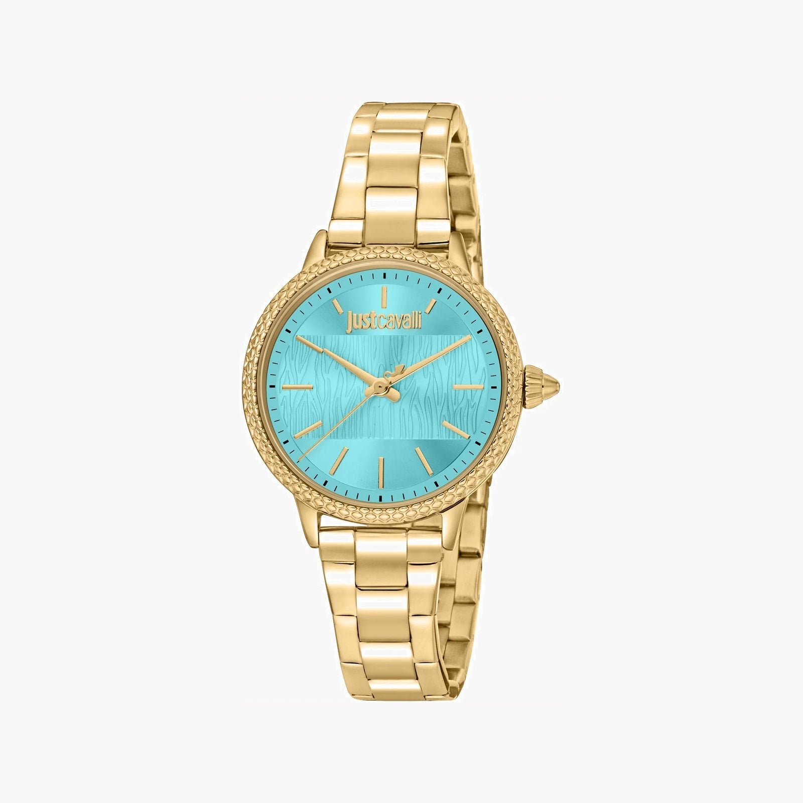 Just Cavalli Women's Gold Stainless Steel Watch, Turquoise Dial | Jc1l259m0065 by i-watch