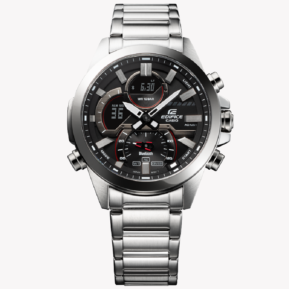 EDIFICE ECB-30D-1AEF - DYNAMIC TIMEPIECE FOR MEN - STAINLESS STEEL & SPORTY DESIGN-i-Watch-3