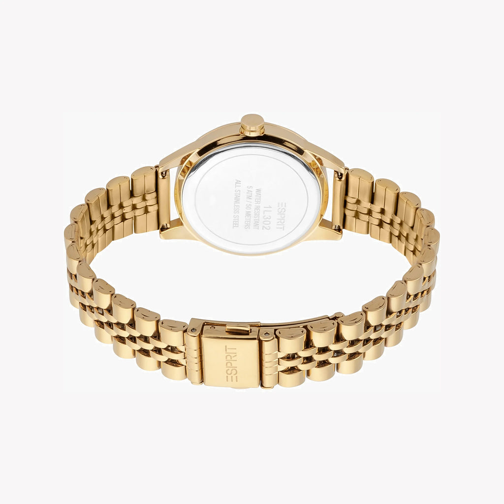 ESPRIT Women's Watch with Gold Stainless Steel Case and Gold Stainless Steel Band-i-Watch-3
