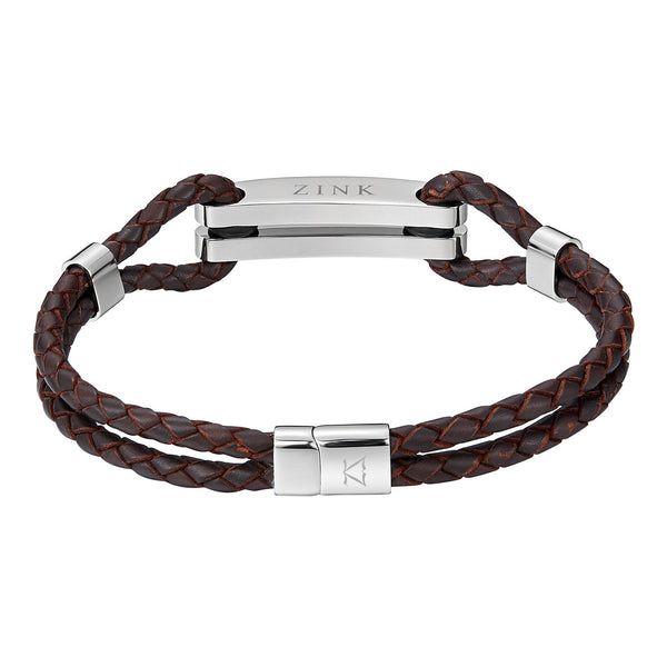 Zjbc016slpbr Zink Men's Bracelet