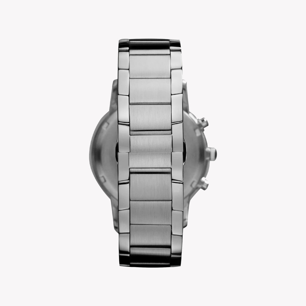 EMPORIO ARMANI AR2460 - ELEGANT STYLISH MEN'S WATCH WITH BLACK DIAL & SILVER STAINLESS STEEL BAND-i-Watch-3