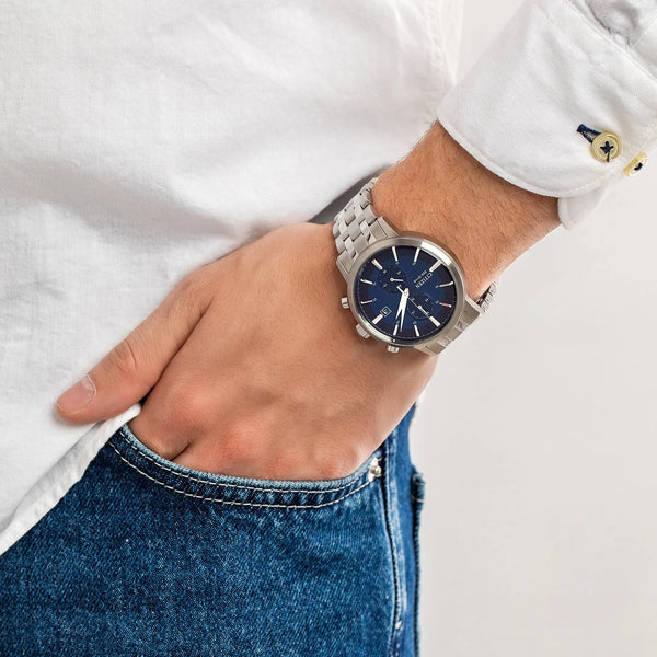 Citizen Men's Silver Stainless Steel Watch, Blue Dial | Ca7060-88l by i-watch