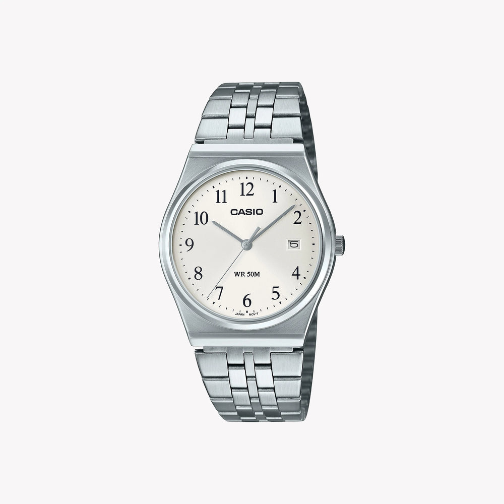 Casio Men's Stainless Steel Watch, Beige Dial | Mtp-B145d-7bv by i-watch