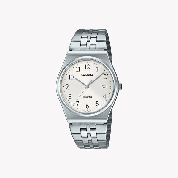 Casio Men's Stainless Steel Watch, Beige Dial | Mtp-B145d-7bv by i-watch