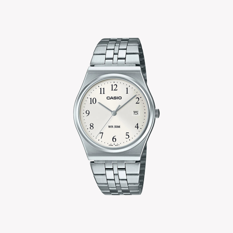 Casio Men's Stainless Steel Watch, Beige Dial | Mtp-B145d-7bv by i-watch