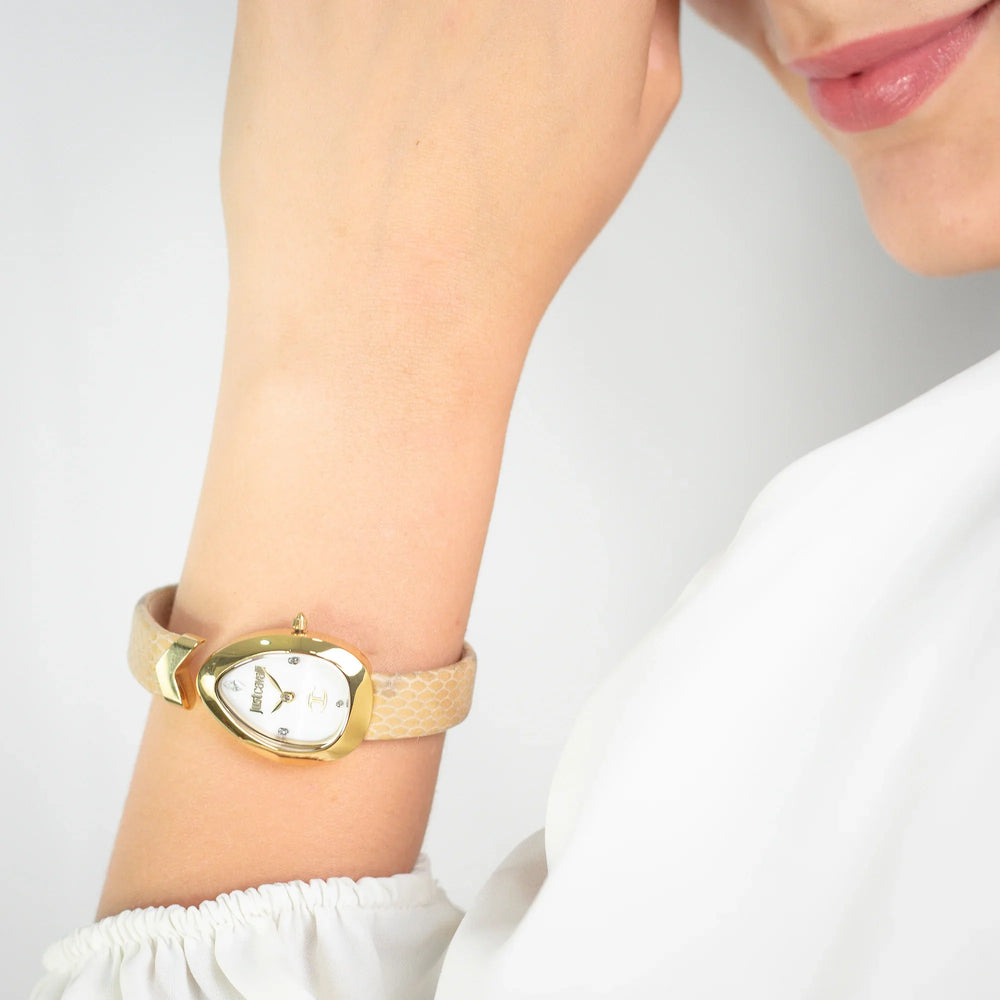Just Cavalli Women's Gold Leather Watch, White Dial | Jc1l321l0025 by i-watch