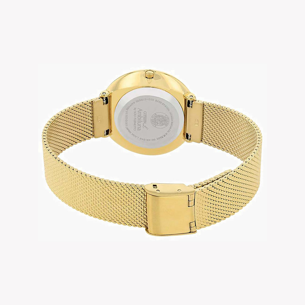 CITIZEN EM0642-87P - CHIC ELEGANCE IN GOLD & BEIGE WITH ECO-DRIVE POWER-i-Watch-2