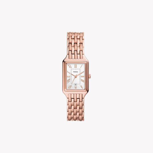 Raquel Three-Hand Date Rose Gold-Tone Stainless Steel Watch ES5271