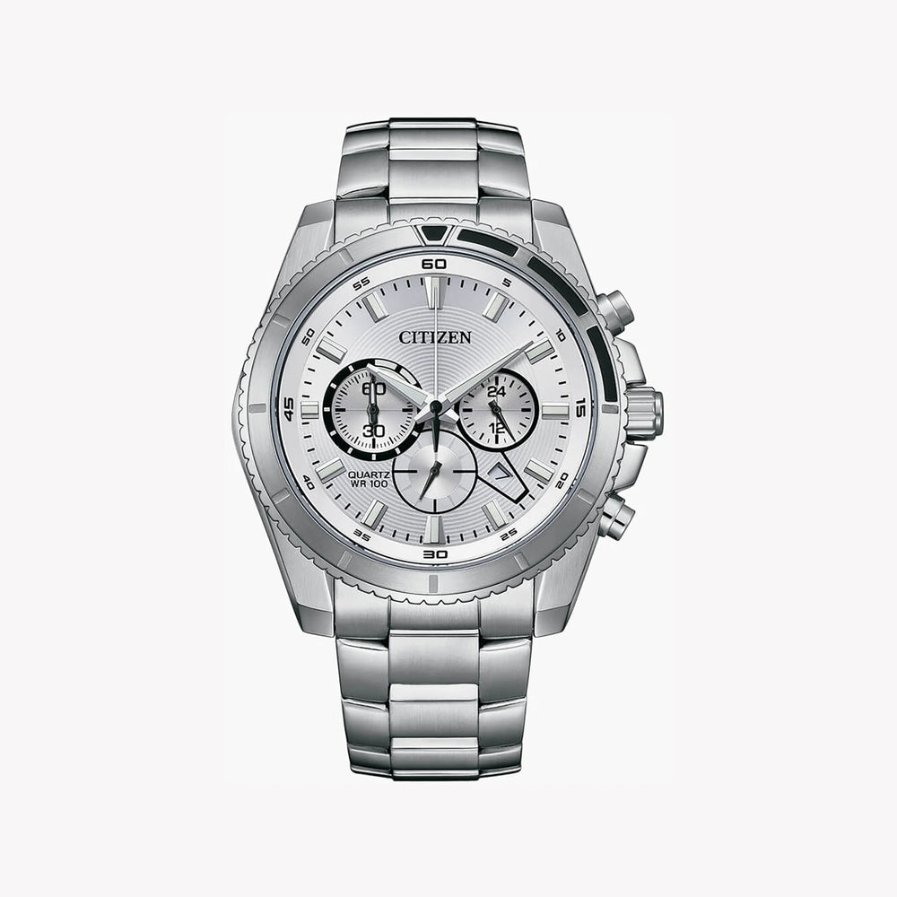 Citizen Men's Stainless Steel Watch, Silver Dial | An8200-50a by i-watch