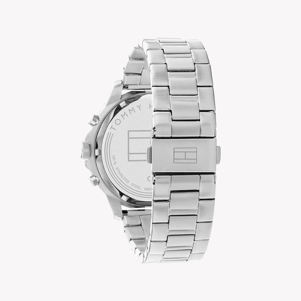 Tommy Hilfiger Men's Silver Watch, Black Dial | 1710477 by i-watch