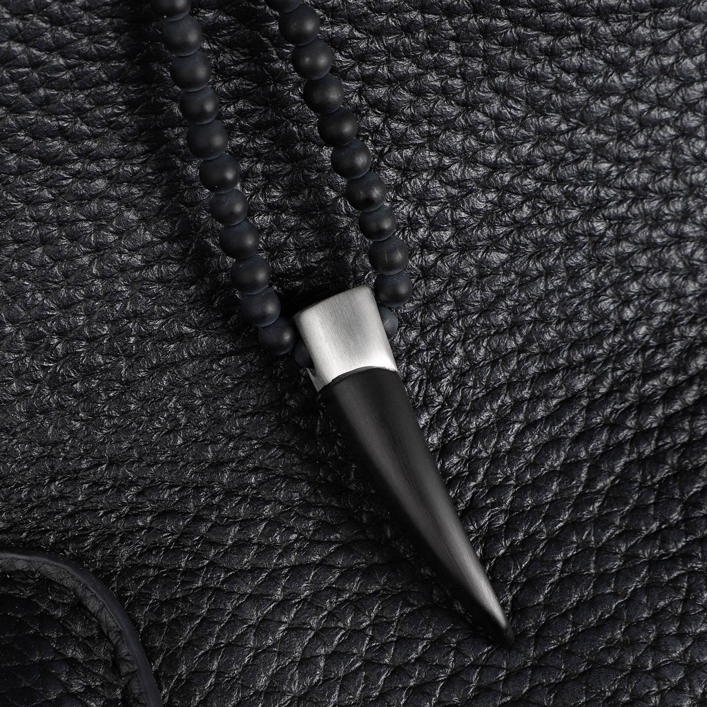 Zink Men's Stainless Steel Necklace - Black | Zjpd024-B