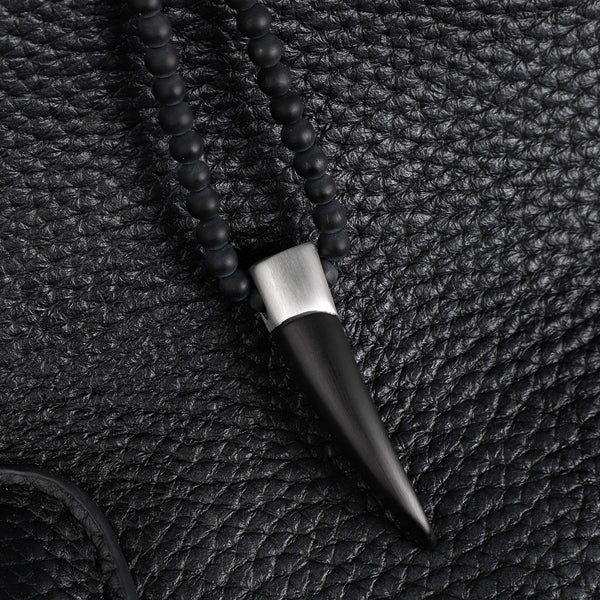 Zink Men's Stainless Steel Necklace - Black | Zjpd024-B