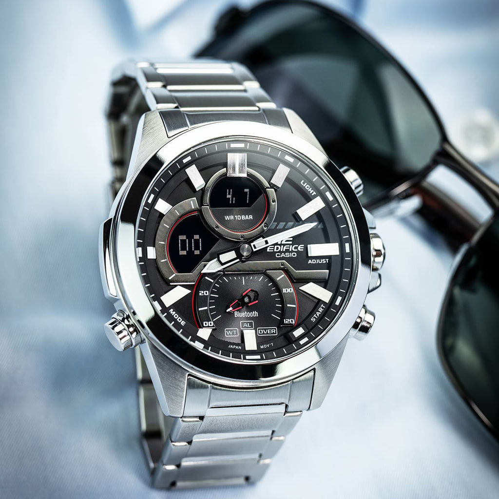EDIFICE ECB-30D-1AEF - DYNAMIC TIMEPIECE FOR MEN - STAINLESS STEEL & SPORTY DESIGN-i-Watch-5