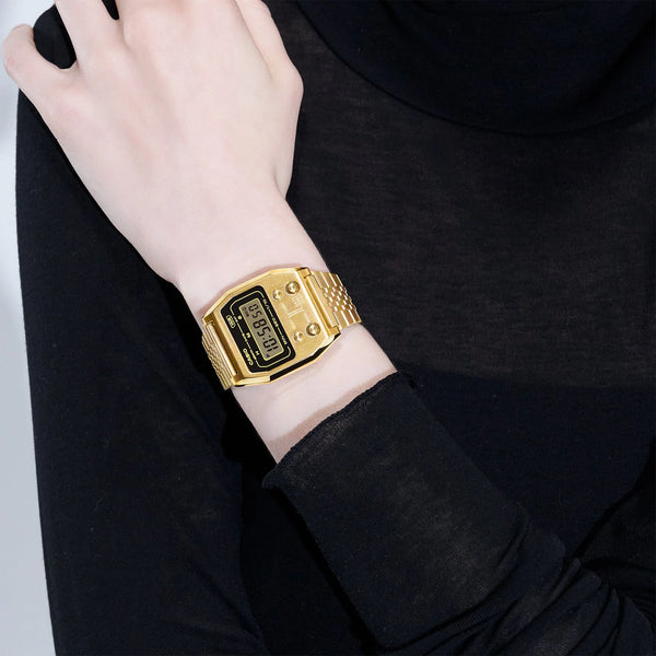 Casio A1100g-5df Adventure Timepiece - Elegant Gold Stainless Steel Unisex Watch by i-watch