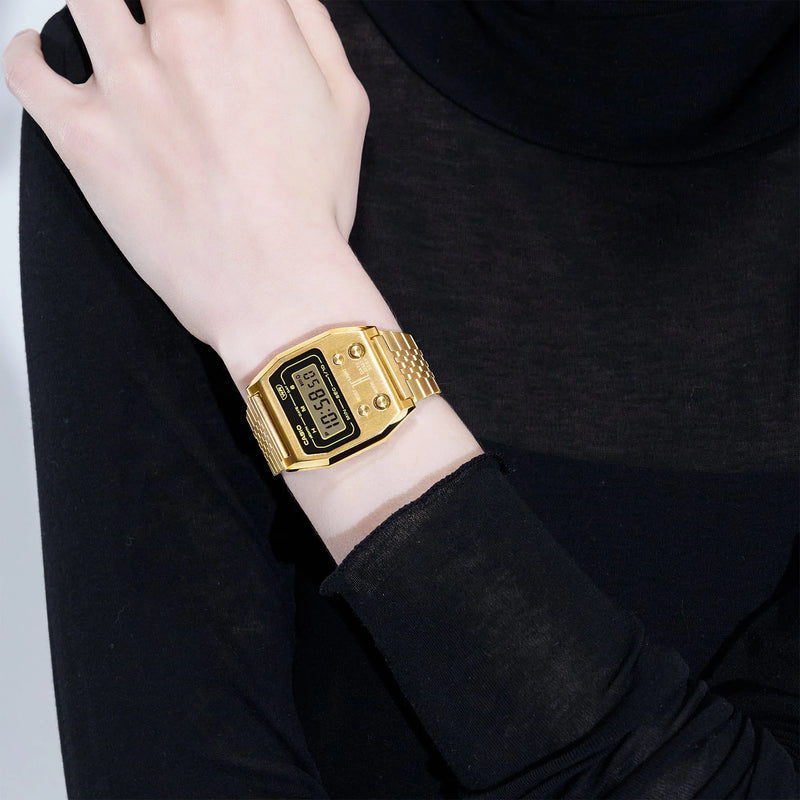 Casio A1100g-5df Adventure Timepiece - Elegant Gold Stainless Steel Unisex Watch by i-watch