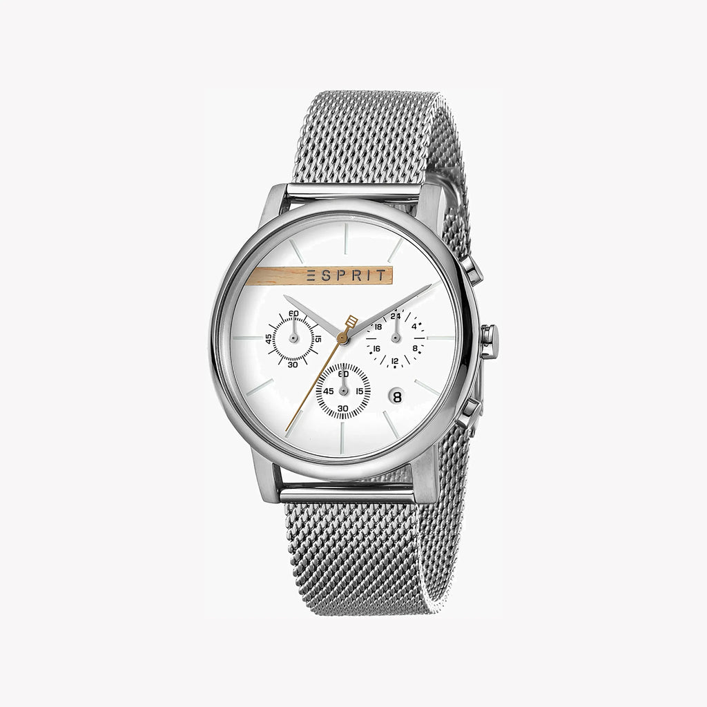ESPRIT MEN'S SILVER STAINLESS STEEL WATCH - TIMELESS STYLE, DURABLE DESIGN