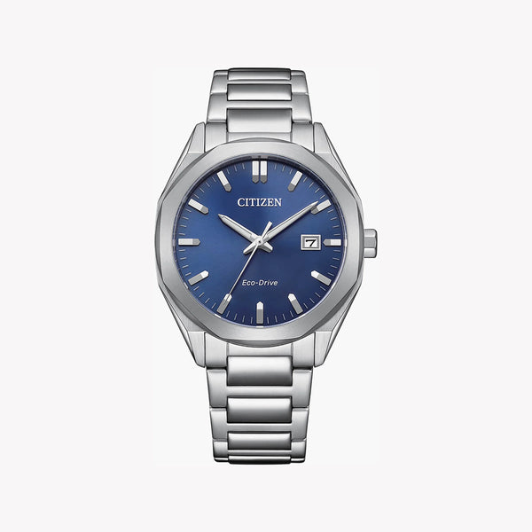 Citizen Men's Silver Stainless Steel Watch, Blue Dial | Bm7620-83l by i-watch