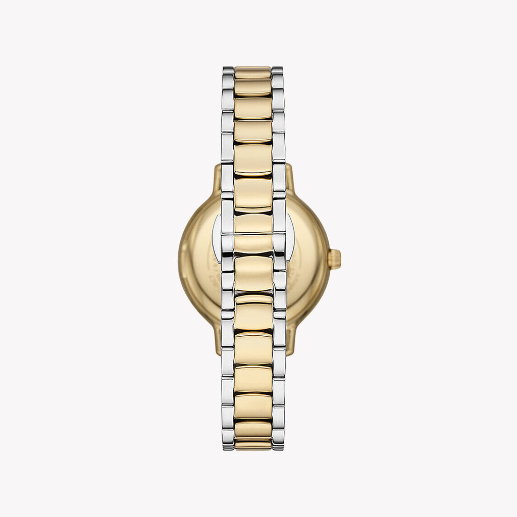 EMPORIO ARMANI Women's Watch with Silver Stainless Steel Case and Silver / Gold Stainless Steel Band-i-Watch-3