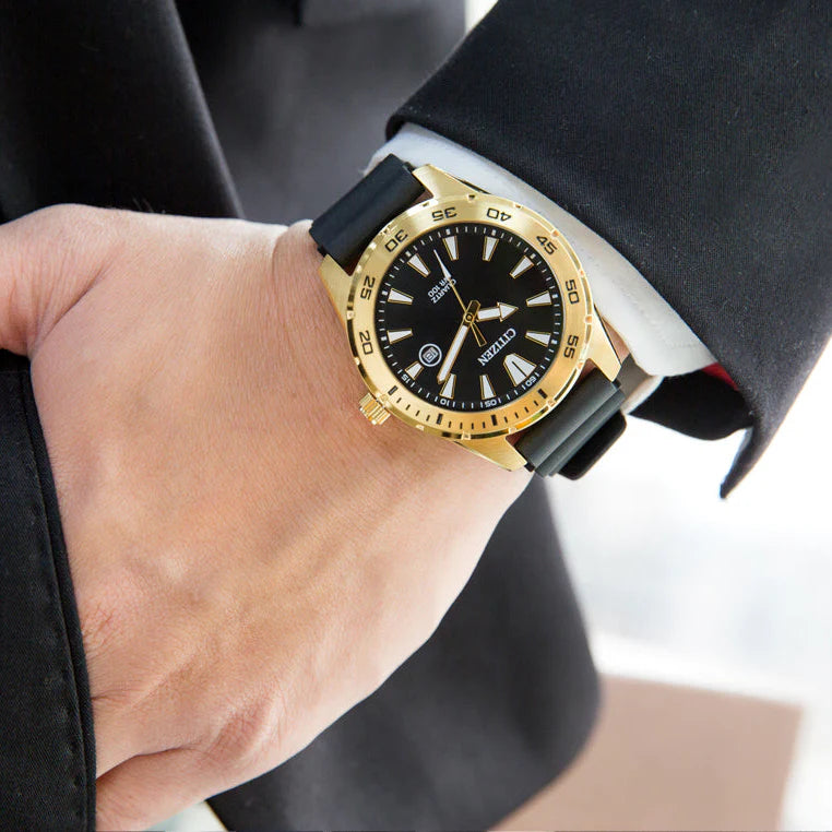 Citizen Bi1043-01e Bold Expression - Men's Gold & Black Urethane Watch For Every Adventure by i-watch