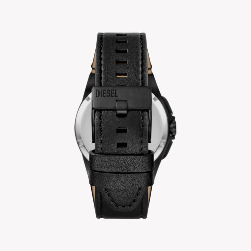 Diesel Men's Black Stainless Steel Watch, Black Leather | Dz4658 by i-watch