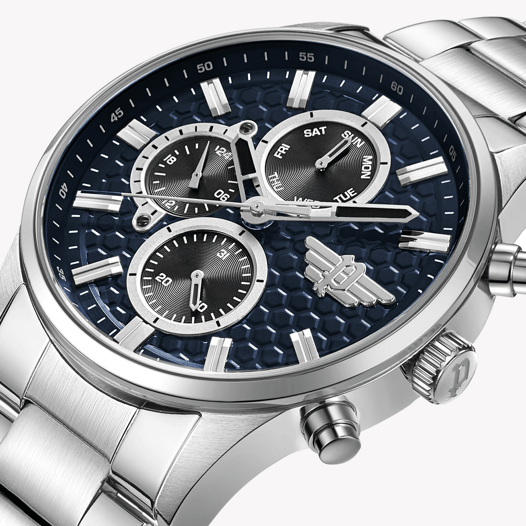 POLICE PEWJK2229405 - ELEGANT ADVENTURE MEN'S WATCH WITH BLUE DIAL & STAINLESS STEEL BAND-i-Watch-4