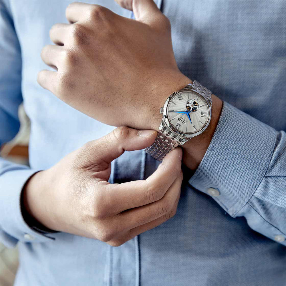 Citizen Nh9130-84a - Elegant Automatic Timepiece For Men With Stainless Steel Band by i-watch