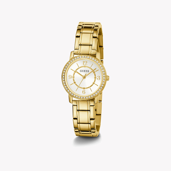 Guess Women's Gold Stainless Steel Watch, White Dial | Gw0468l2 by i-watch