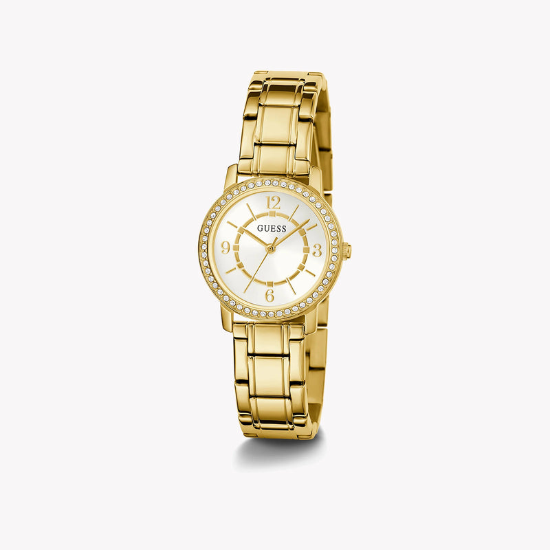 Guess Women's Gold Stainless Steel Watch, White Dial | Gw0468l2 by i-watch