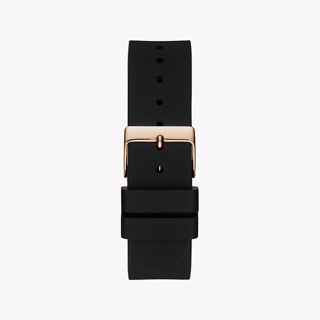 GUESS GW0118L2 - ROSE GOLD CHIC - ELEGANT WOMEN'S WATCH with Black Silicone Band and Dial-i-Watch-3