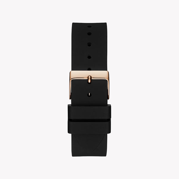 Guess Women's Rose Gold Watch, Black Silicone | Gw0118l2 by i-watch