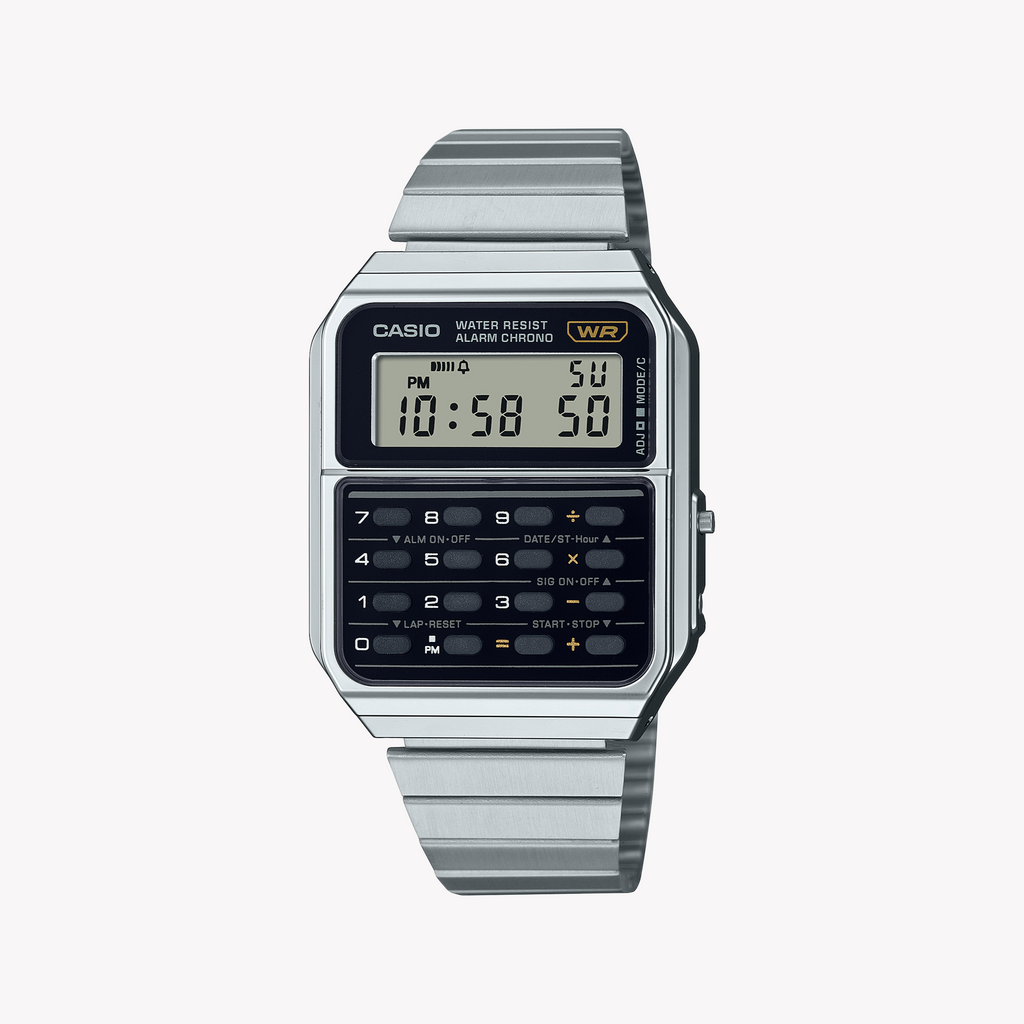 CASIO CA-500WE-1ADF RETRO-FUSION - STYLISH UTILITY WATCH WITH INTEGRATED CALCULATOR