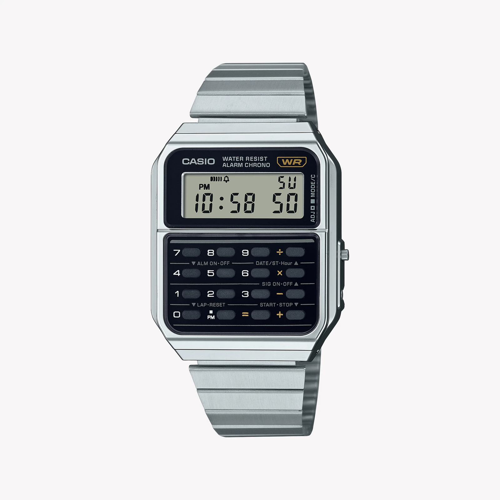 Casio Unisex Silver Resin & Stainless Steel Watch | Ca-500we-1adf by i-watch