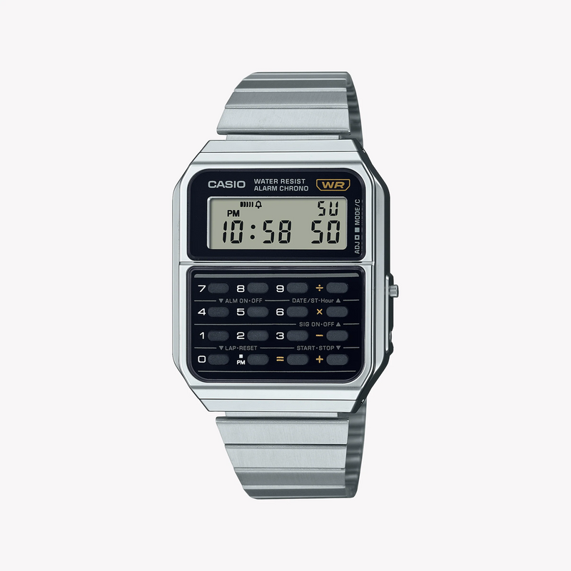 Casio Unisex Silver Resin & Stainless Steel Watch | Ca-500we-1adf by i-watch