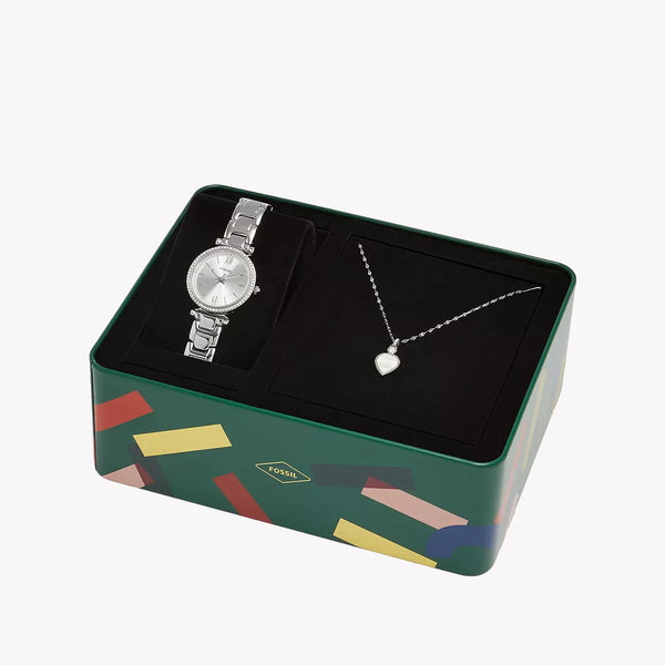 Fossil Women's Silver Stainless Steel Watch, Silver Dial | Es5250set by i-watch