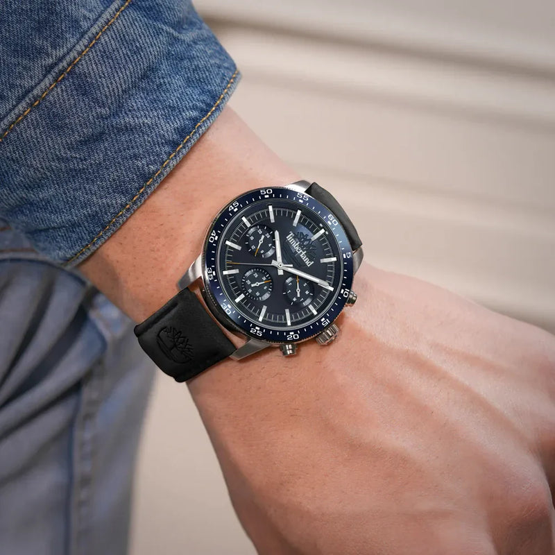 Timberland Men's Silver Watch, Blue Dial | Tdwgf0029003 by i-watch